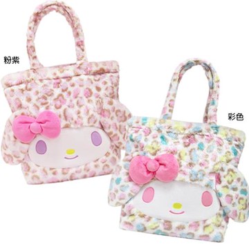 日本進口美樂蒂肩背包側背包手提包豹紋絨毛側肩包 369811/369804(平輸品)【卡通小物】