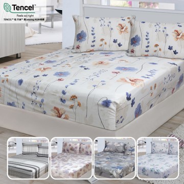 【FITNESS】100%純天絲頂級60S雙人加大三件式床包組-多款任選_TRP多利寶