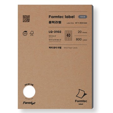 Formtec 條碼標籤紙 LQ-3102  40格  20張