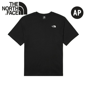 【The North Face 中  Essential 簡約小 Logo寬鬆短袖T恤《黑》】8GWE/中性/寬鬆T/短T/登山
