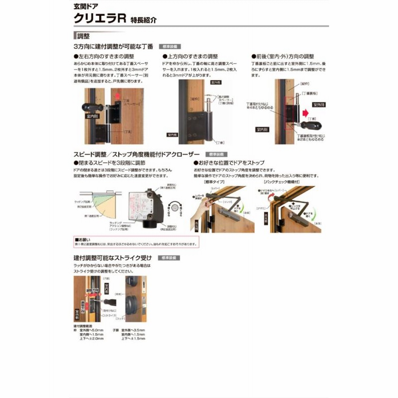 玄関ドア クリエラR 11型 親子 ランマ無し (半外付型・内付型)LIXIL