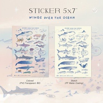 貼紙 5x7 英吋 - 展翅飛越海洋 / 攜手私奔 / 小小生命
