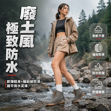 🐰歡喜兔🐰 廢土風雨鞋 情侶輕便短筒雨靴 男女防水膠鞋 時尚潮流雨靴 戶外防滑水鞋 橡膠防水靴