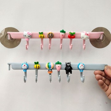 無痕掛勾🎀 卡通可愛粘貼掛鉤衛生間墻上無痕免釘鉤子廚房浴室創意壁掛掛勾