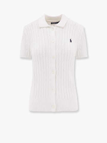 Cotton cardigan with cable knit - POLO RALPH LAUREN - gender_Woman