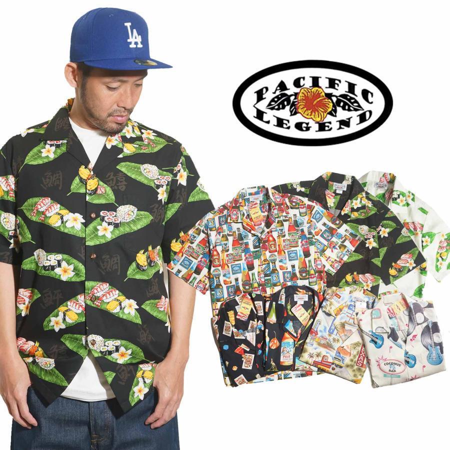 パシフィックレジェンド PACIFIC LEGEND 総柄 半袖シャツメンズ