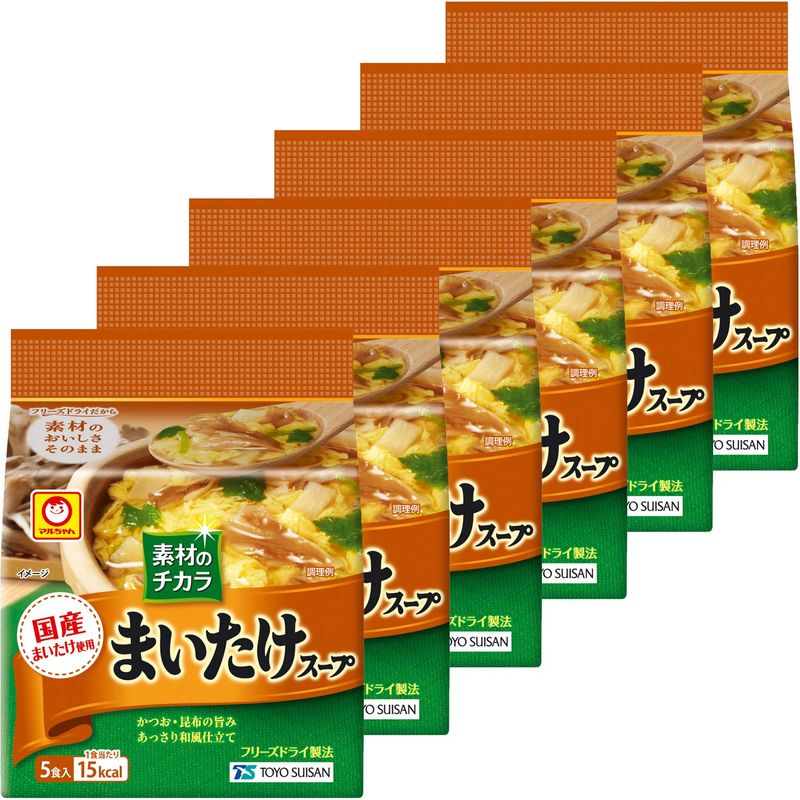 マルちゃん 素材のチカラ まいたけスープ ５食パック 21.5g 6個