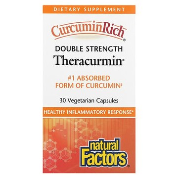 Natural Factors, Theracurmin，雙倍功效，60 毫克，30 粒素食膠囊