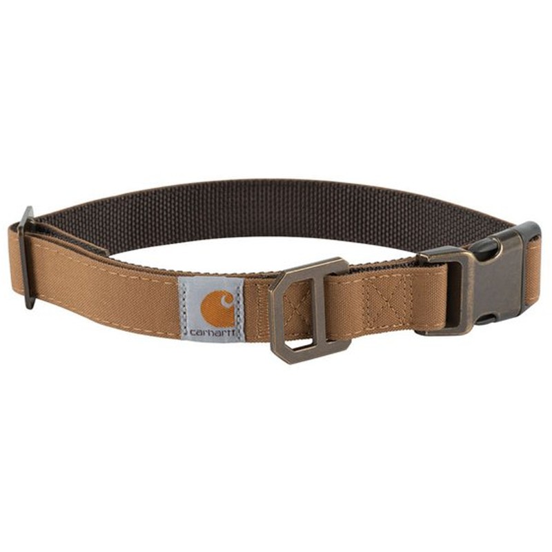 カーハート 首輪 犬 おしゃれ 犬用首輪 ブランド ドッグカラー かわいい 中型犬 小型犬 大型犬 お出かけ お散歩 平首輪 ブラウン 茶 サイズ調整可能 C 通販 Lineポイント最大get Lineショッピング