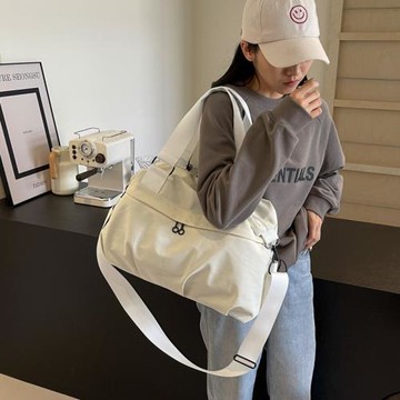 新款大容量購物袋單肩包女手提托特包定韓版潮酷學生上課斜挎包