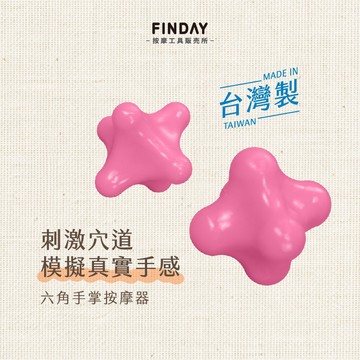 ﹝FINDAY﹞六角手掌按摩器｜𝙈𝙄𝙏台灣製｜筋膜球、掌中雷、手掌按摩、穴位按摩器、筋膜球、刺激手掌穴位、六角指壓按摩球