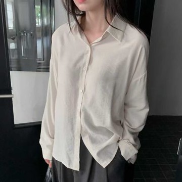 正韓女上衣 安迪長袖襯衫ROS1096-創翊韓都