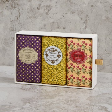 CLAUS PORTO 復古手工蠟封香氛皂禮盒 - 檀香+鬱金香+薰衣草 758