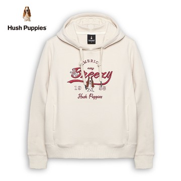 Hush Puppies 帽T 女裝趣味造型英文字刺繡狗帽T