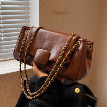 法國小眾時尚百搭鏈條小包包女2025新款秋冬高級感復古單肩斜挎包