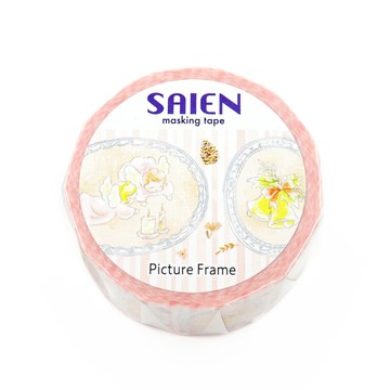 【日本 SAIEN】20mm 銀箔和紙膠帶－銀框印象 Picture Frame