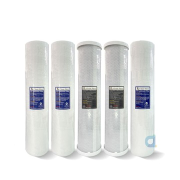 (共5支)clean pure 20英吋大胖5微米pp濾心2支 活性碳濾心2支 1微米pp濾心1支