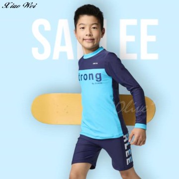 【沙麗品牌】  流行男童/中童長袖單件游泳上衣 NO.23603A8    (現貨+預購)