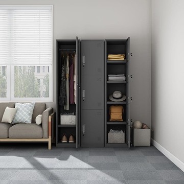 【雲渡小鋪】單門更衣櫃鐵皮櫃帶鎖員工宿舍儲物櫃鋼製收納櫃簡易辦公室衣櫃