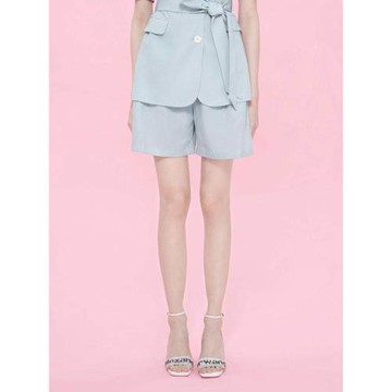 OBEG歐碧倩夏季通勤時尚闊腿短褲高腰五分褲10422045