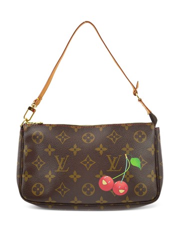 Louis Vuitton Pre-Owned - x Takashi Murakami 2005 Pochette Accessoires clutch bag - women - PVC - One Size - Brown