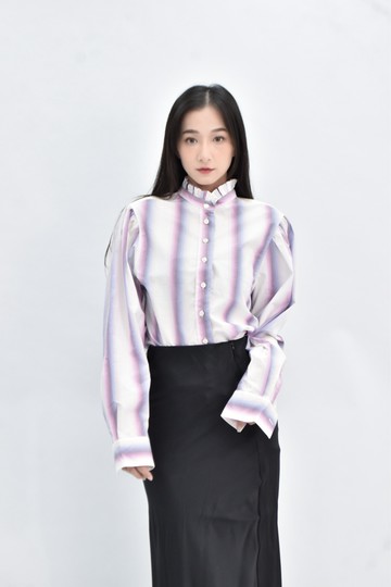 (S) isabel marant 棉質純棉條紋白色襯衫上衣