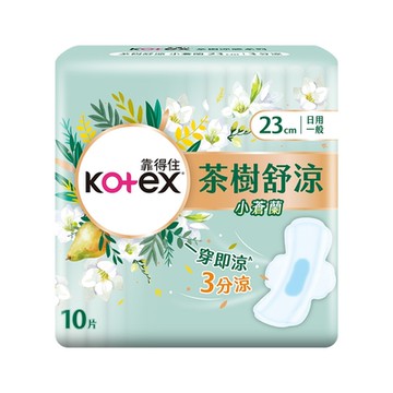 Kotex 靠得住 茶樹舒涼小蒼蘭棉(涼感衛生棉)x7包/箱購 23cm/28cm
