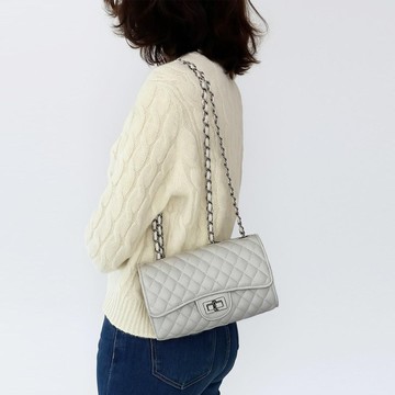 隔日到貨▷菱格鍊條方包 女生晚宴包 上班 約會 4色現貨 大號款 28093 KLSCAT