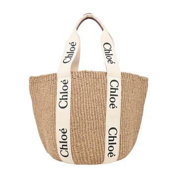 Chloe Woody Basket草編大號肩背包（焦糖）_廠商直送