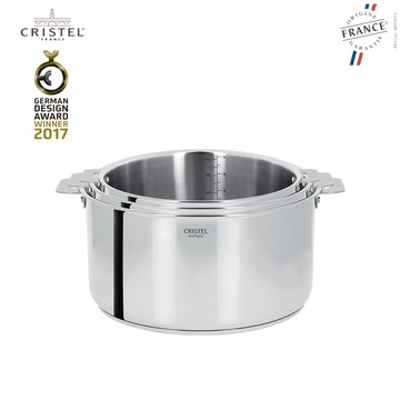 法國 CRISTEL瑰士塔 CASTELINE 極致工藝 五層不鏽鋼湯鍋3入組16+18+20公分三入組 S3CQMP