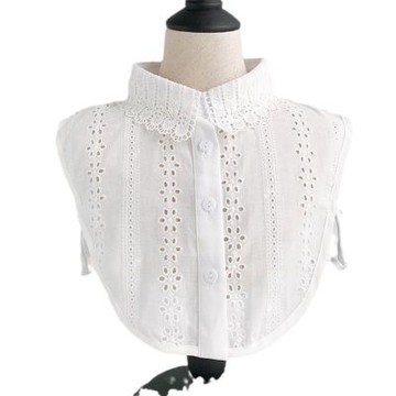 [巴黎精品] 現貨+預購 假領子襯衫領片-優雅繡花扇形領提花女裝配件2色a1gg46