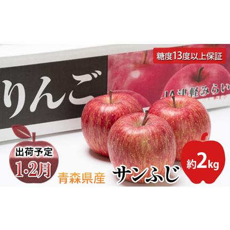 ふるさと納税 年明け  糖度保証サンふじ 約2kg 青森県平川市