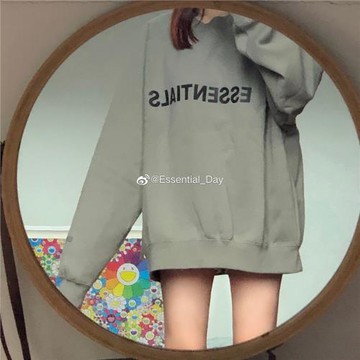 FOG Essentials 20SS新款 胸前字母印花LOGO  圓領套頭 長袖衛衣