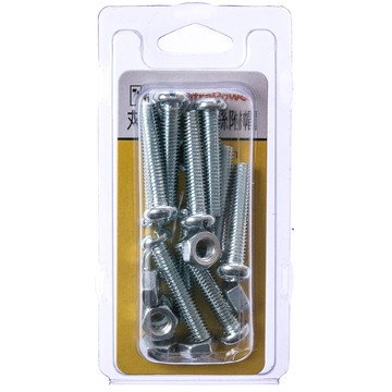 714 丸頭機械牙螺絲 附帽M6X30mm 10組