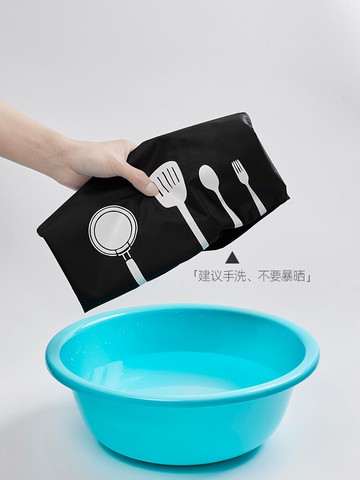 2020新款可擦手圍裙家用防水油罩衣時尚廚房做飯男圍腰大人工作服