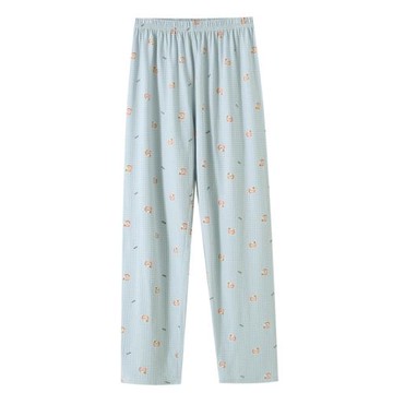 中老年全棉女睡褲長褲夏季薄款純棉女睡褲居家女睡褲寬松女睡褲