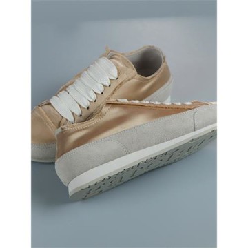 PG西班牙小眾真絲綢緞鞋內增高4cm厚底鞋透氣軟底休閑小白鞋大碼