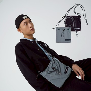 【ERSS】 日系束口收納降落傘小包 - 中性 中灰【K20034】