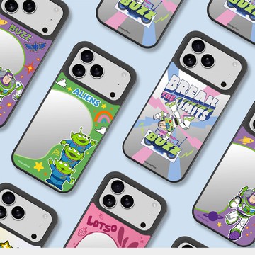 正版迪士尼授權 【玩具總動員系列】三眼怪／熊抱哥／巴斯光年 獨家2025新款黑色UNIMIRROR iPhone17鏡面保護殼 支援MagSafe磁吸充電 磁吸殼 鏡子殼 防摔殼 Unicorn手機殼