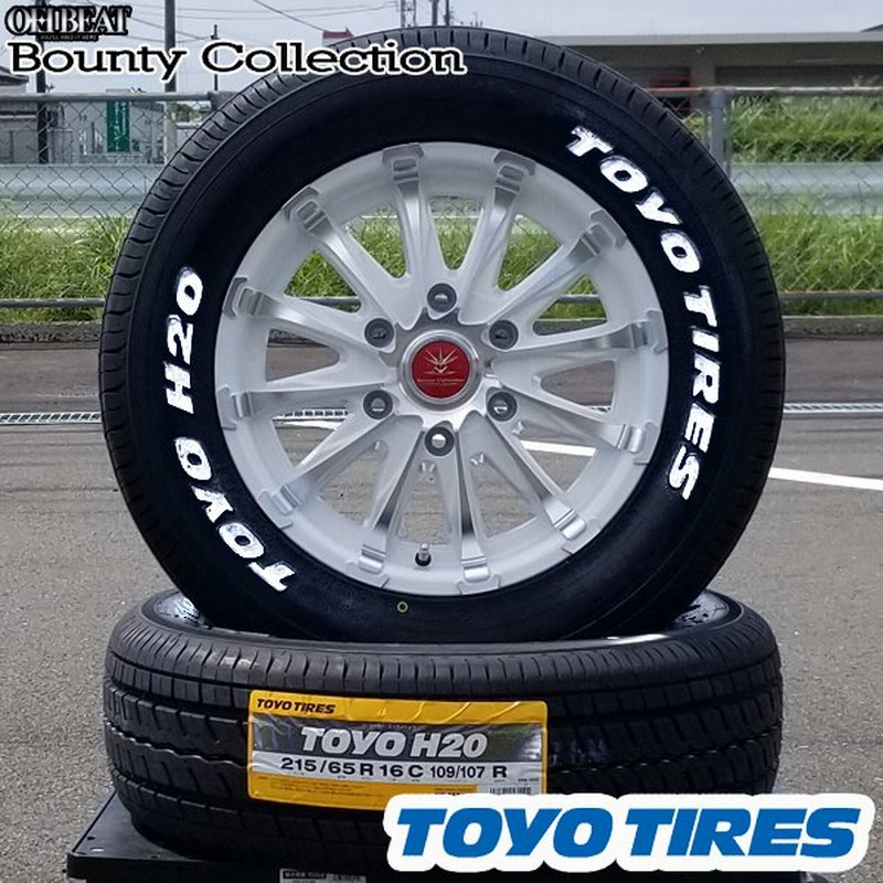 Bouny Collection BD12 16インチ ホワイトレター ハイエース200系 オープンカントリー 65R16 トーヨー 車検対応 RT C レジアスエース 215 H17 ボルボV70 検R6 75千Km