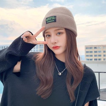 Acorn*橡果-秋冬嘻哈針織毛帽護耳保暖防風防曬機能帽1843(卡其)