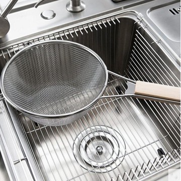 過濾網勺不銹鋼雙耳漏勺家用網漏中藥濾渣勺撈面油撈隔油油炸笊籬