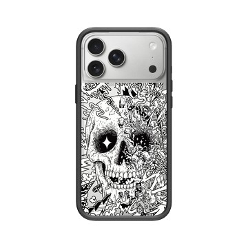 iPhone 17 Pro Max Mod NX -邊框背蓋組合 (相機按鈕) 黑 - Ted Leonid Melendres - Rebirth Skull 重生的骷髏