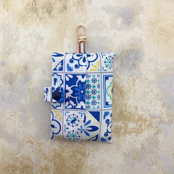 花磚 隨身面紙套—可放2包面紙—日本純棉