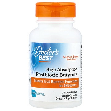 Doctor's Best, 高吸收益生元丁酸，30 粒液體填充素食膠囊（每粒 300 毫克）