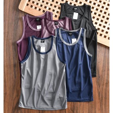 白菜價 疏孔快干 外貿男士夏季薄款透氣排汗健身運動休閑籃球背心