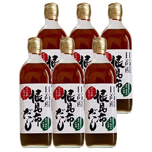 ヤマチュウ食品 日高産 根昆布だし かつお節 エキス入り 500ml x 6本