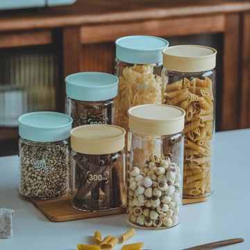 食品級玻璃密封罐防潮雜糧奶粉零食茶葉罐咖啡豆分裝瓶廚房儲物罐