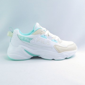 FILA 5C329Z565 女款 休閒鞋 老爹鞋 HIDDEN TAPE 10 運動鞋 白/綠【iSport愛運動】