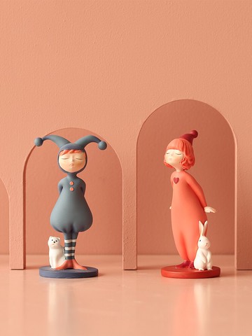 精靈治愈系幸福感小物件辦公桌面家居裝飾品書桌禮物兒童可愛擺件